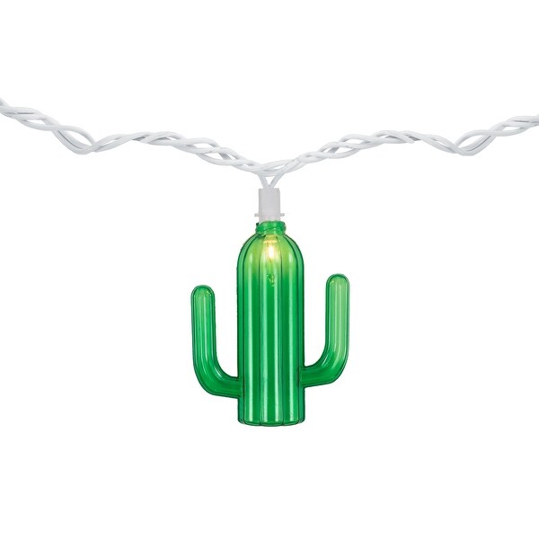 Green Cactus Patio Light Set