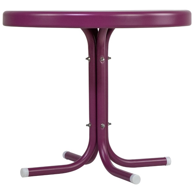 Outdoor Retro Tulip Side Table Purple