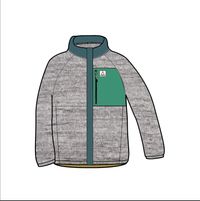 Amber Recycled Polartec® Fleece - Grey Marl