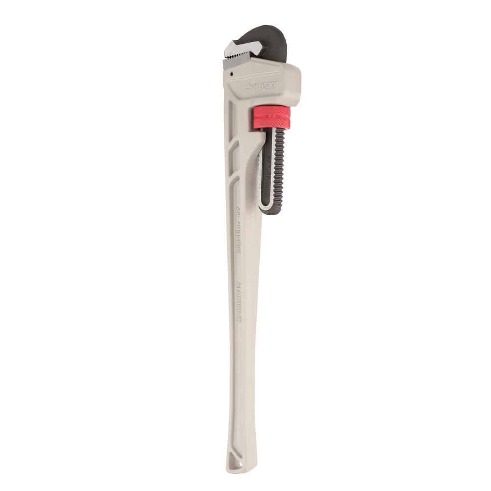 Husky 24 in. Aluminum Pipe Wrench with 2-12 in. Jaw Capacity WG-40A-24AL