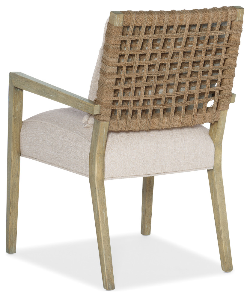 Surfrider Woven Back Arm Chair   Beach Style   Dining Chairs   by Hooker Furniture  Houzz