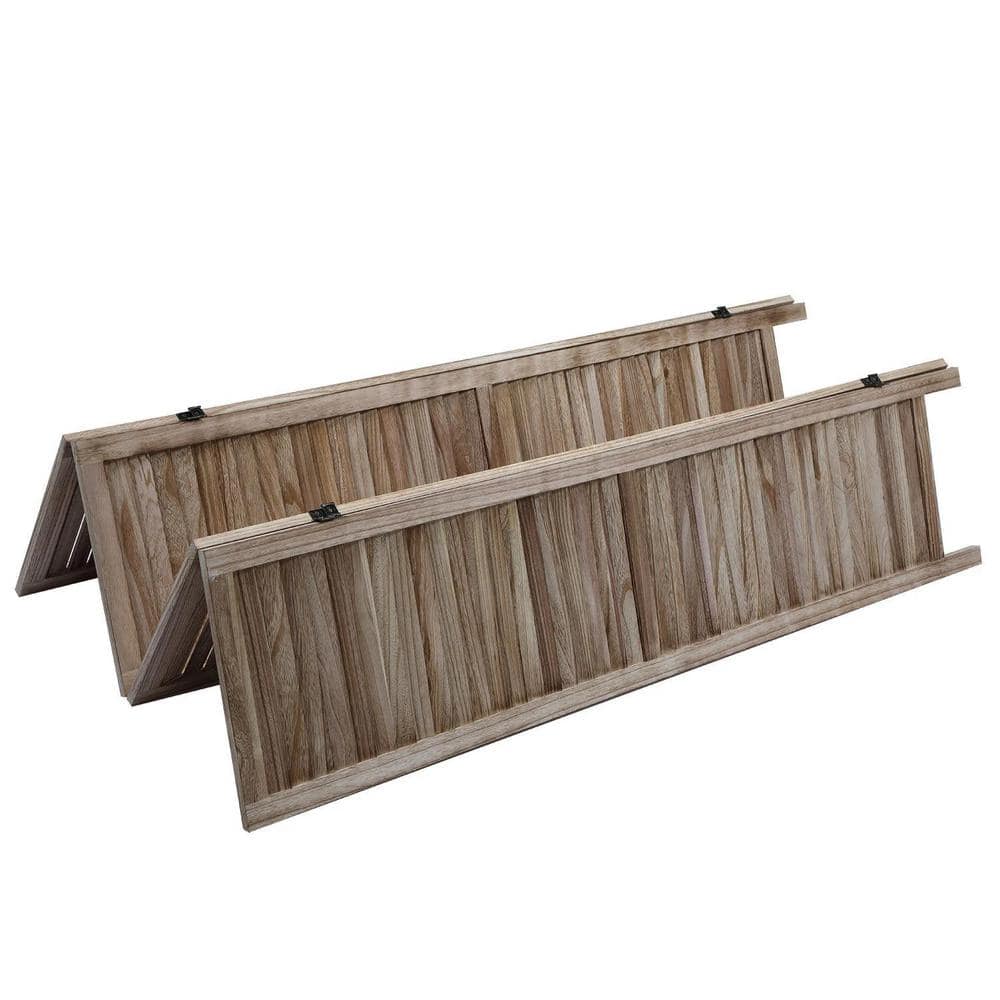 67 in. H Wood Privacy Screen Garden Fence in Oak CX510WS-OK