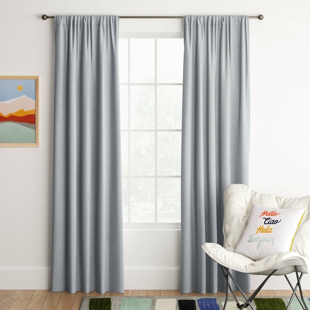 1pc Room Darkening Heathered Window Curtain Panel