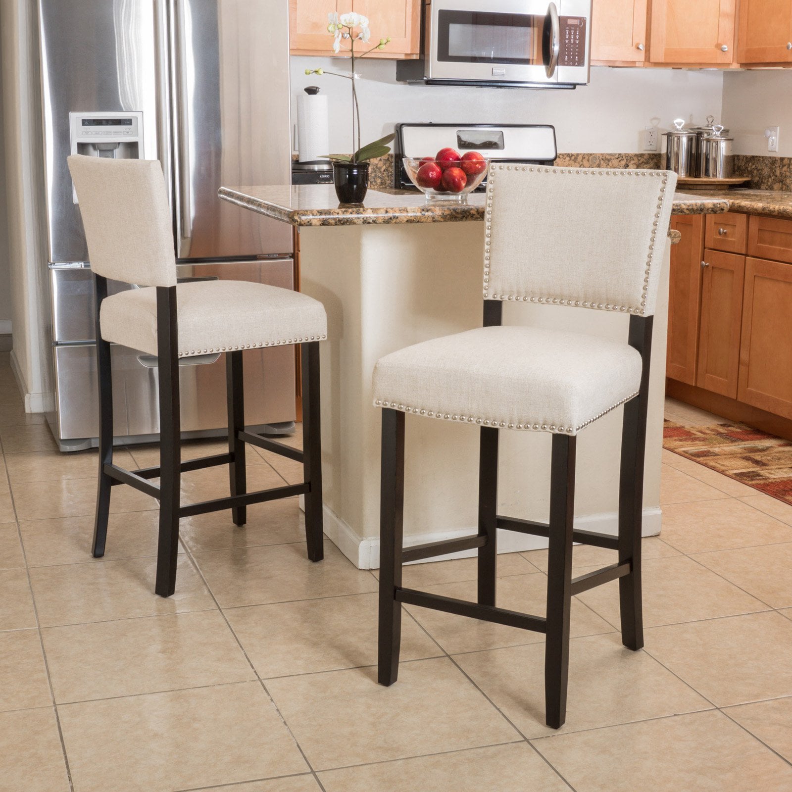 Cleveland 30.5 in. Bar Height Stool with Cushion - Set of 2