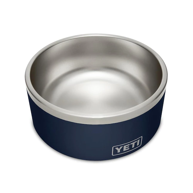 YETI Boomer 8， Stainless Steel， Non-Slip Dog Bowl， Holds 64 Ounces， Blue