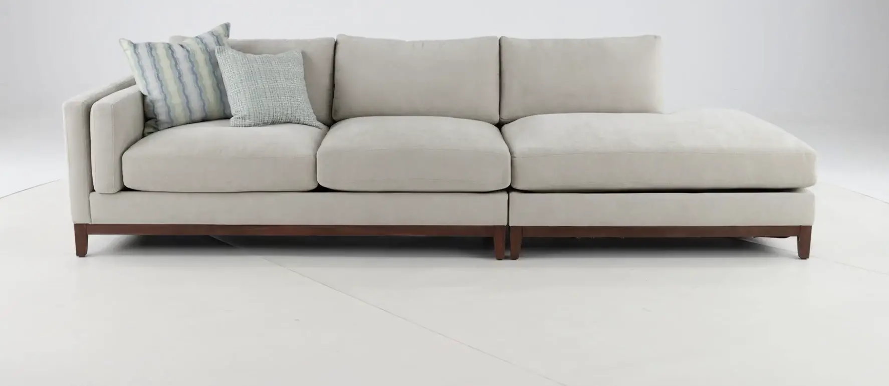 Kelsey Dove Beige 2 Piece Sectional