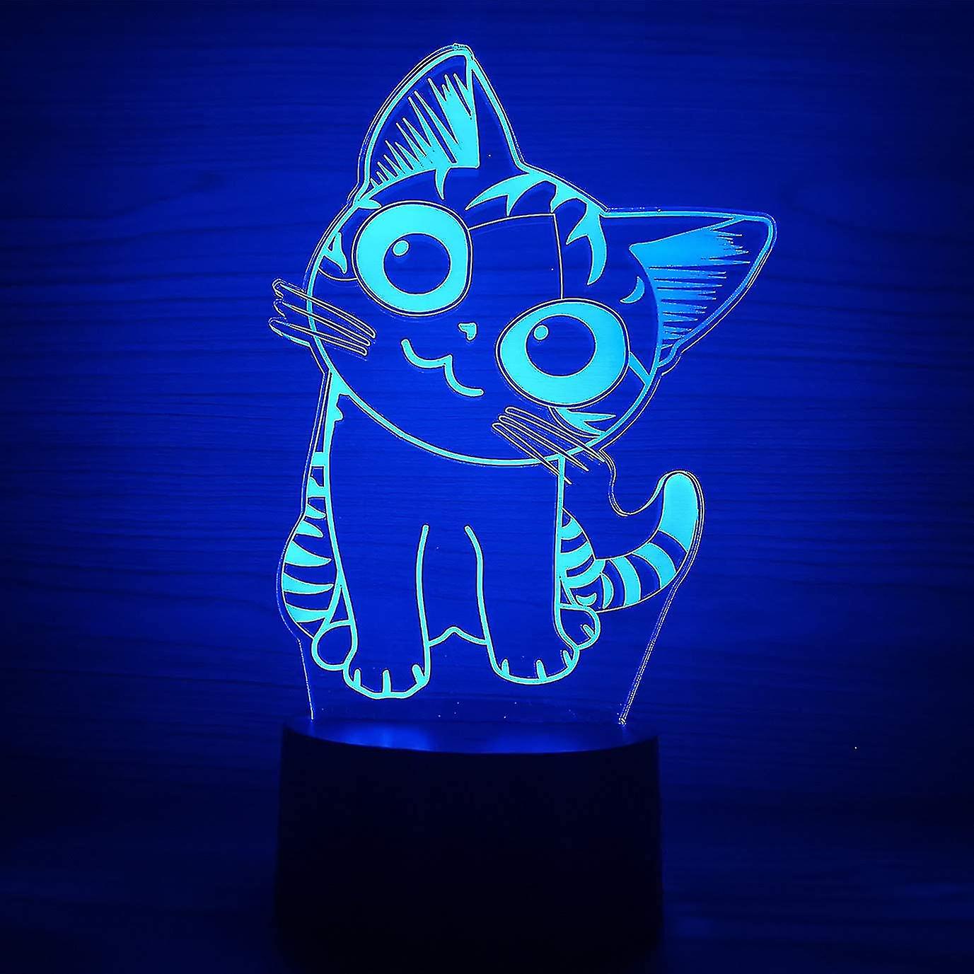 Night Light Optical Illusion 3d Led Night Light， Boy Girl Kids Baby Sleep Desk Lamp Touch Control 7 Color Changes Usb Powered For Home Decorations Or