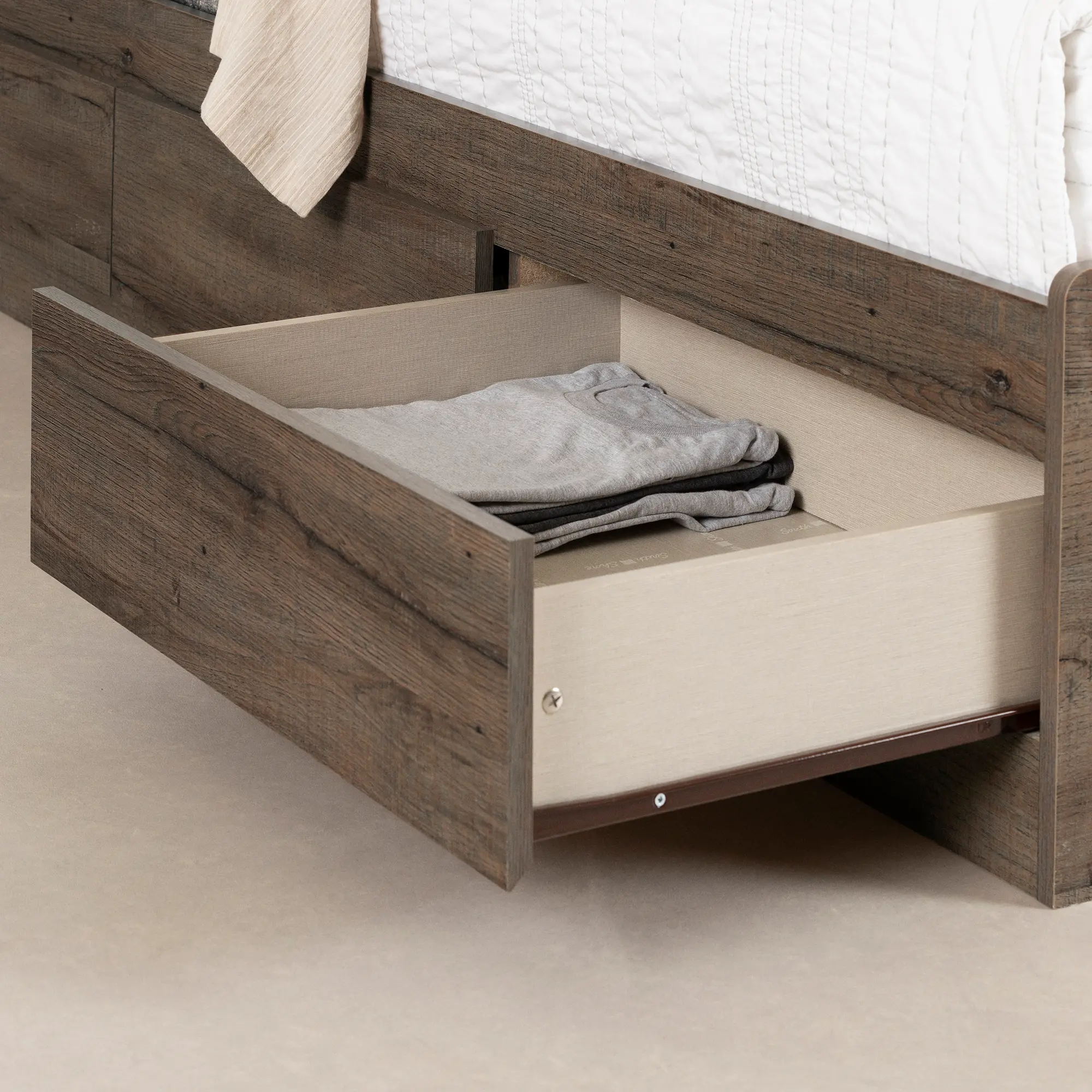 Hazen Fall Oak Twin Storage Bed