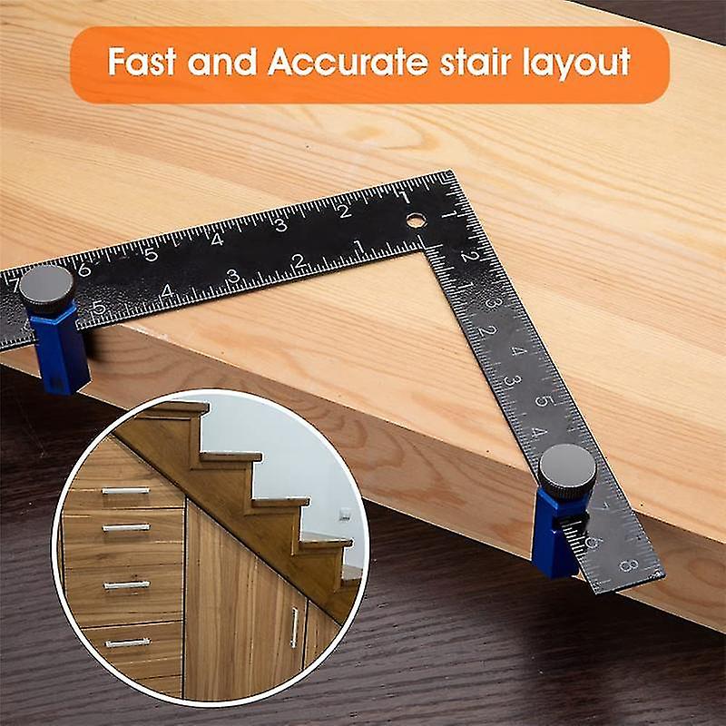 Stair Gauges For Framing Square With Holder And Carabiner Gauges Tool