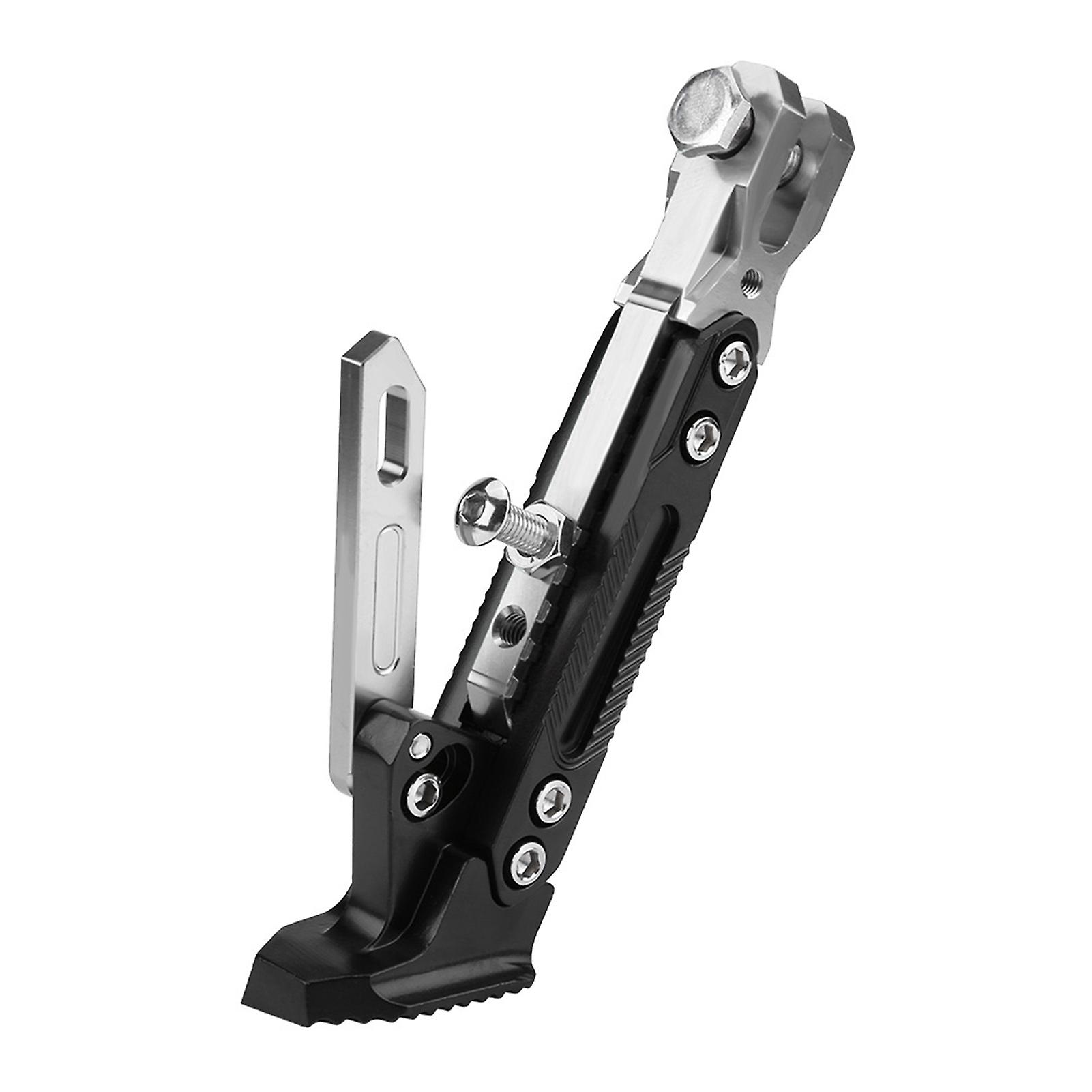 Universal Adjustable Foot Side Support Stand For Yamaha Nmax 155 2015-2016 N-max 125 Silver