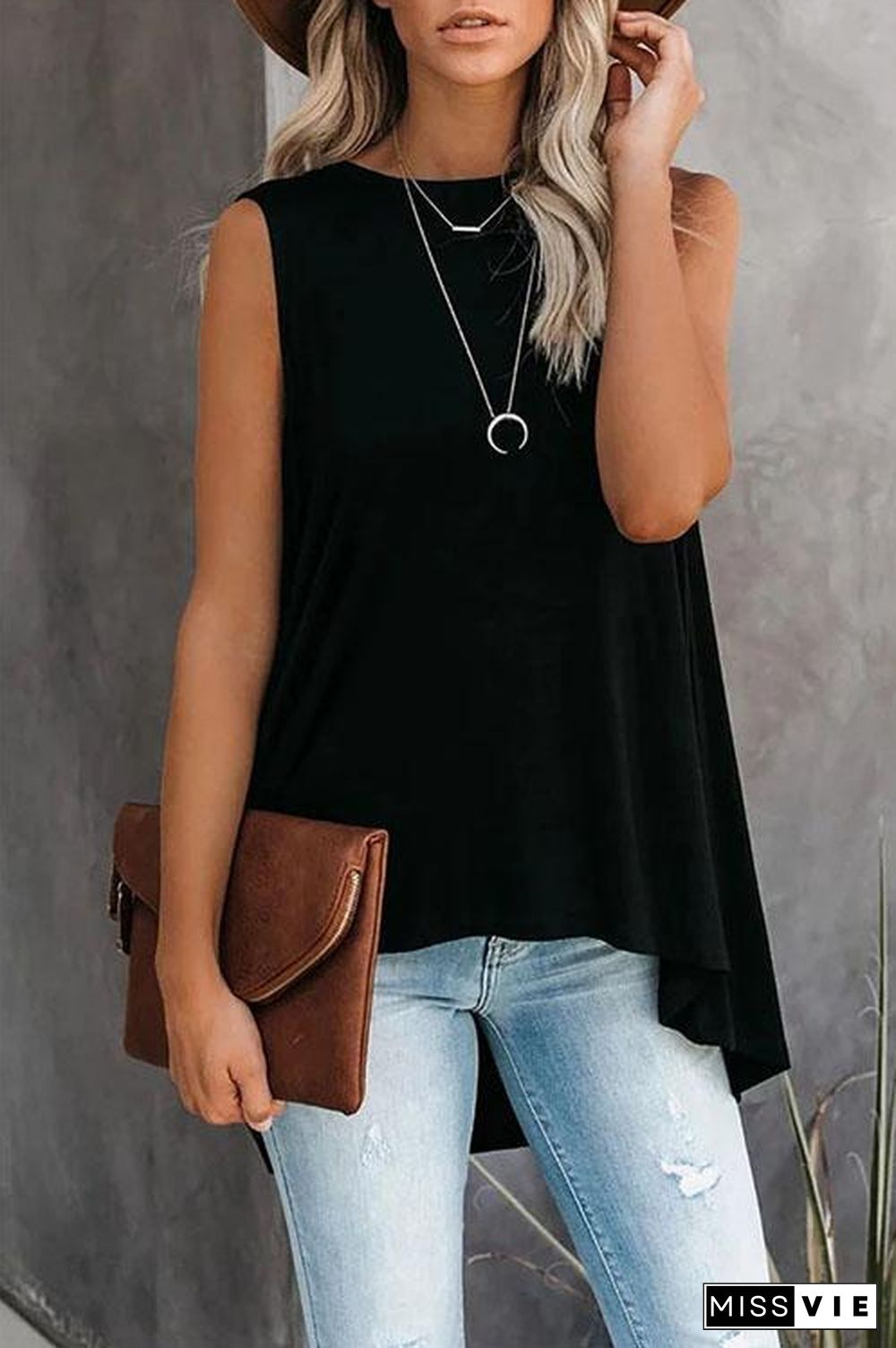 Basic Solid Top T-shirt