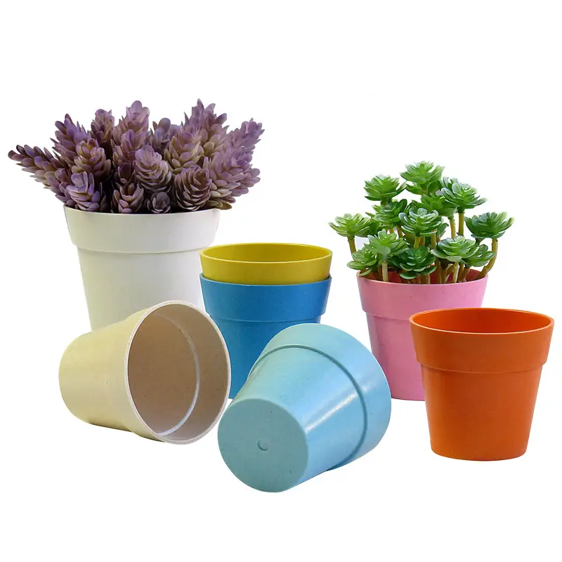 2022 Garden Supplies Pots Biodegradable Plant Fiber Flower Pots and Planters Melamine Nursery Pots