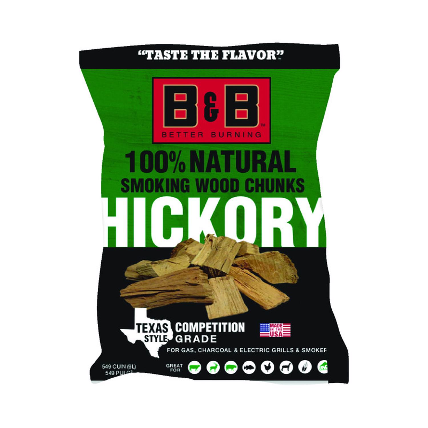 BandB Charcoal All Natural Hickory Wood Smoking Chunks 549 cu in