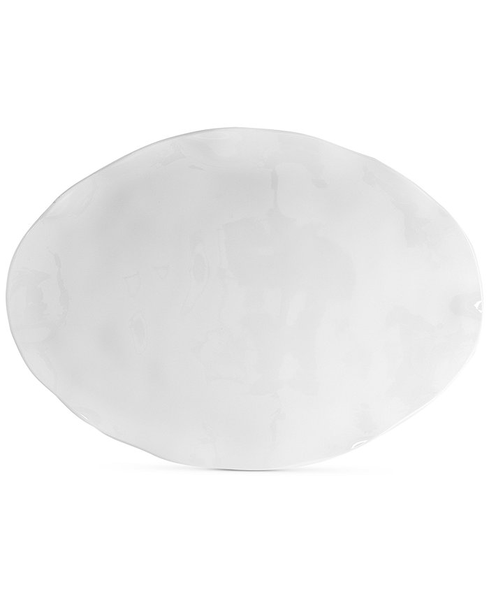 Q Squared Ruffle Melamine 18 x 13 Large Oval Platter