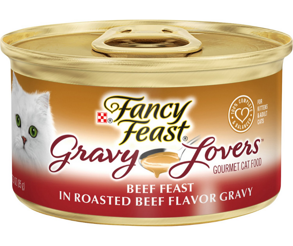 Purina Fancy Feast - All Breeds， Adult Cat Gravy Lovers Beef in a Roas