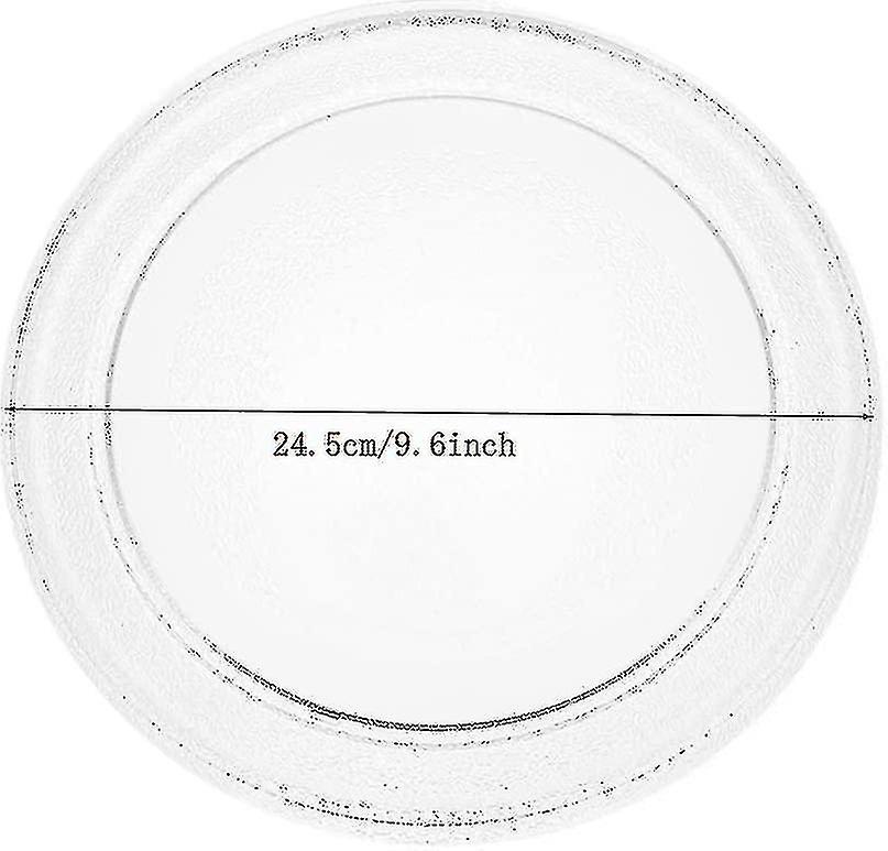 Microwave Oven Glass Plate Microwave Glass Turntable Plate Replacement Flat Base Glass Tray 24.5cm/9