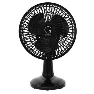 GENESIS 6 in. Convertible Table-Top and Clip Fan Fully Adjustable Head 2 Quiet Speeds - Black A1CLIPFANBLACK