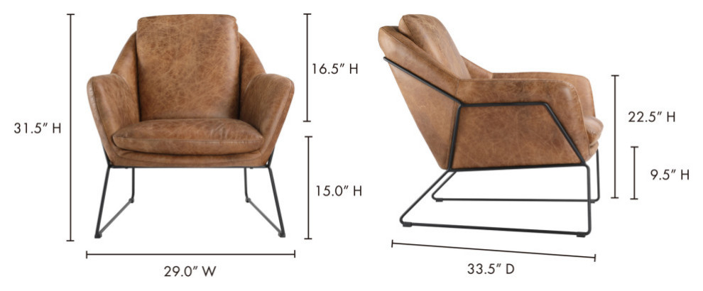 Greer Club Chair   Midcentury   Armchairs And Accent Chairs   by Kolibri Decor  Houzz