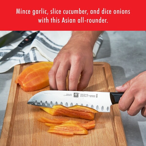 ZWILLING TWIN Signature 7-inch Hollow Edge Santoku Knife