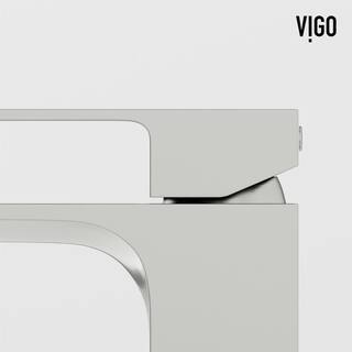 VIGO Dunn Single Handle Single-Hole Bathroom Faucet in Brushed Nickel VG01054BN