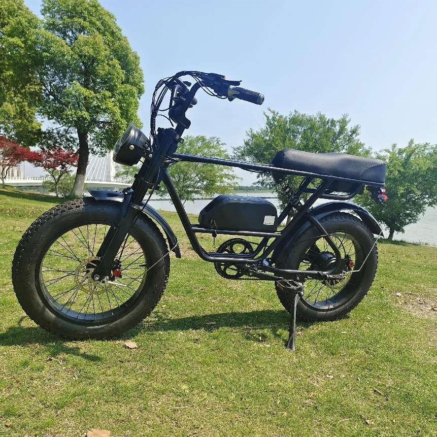 AITAIER new retro vintage super Electric Hybrid Bike 73 fat tire 20 inch 1500W ebike 48V 23Ah long range e bike