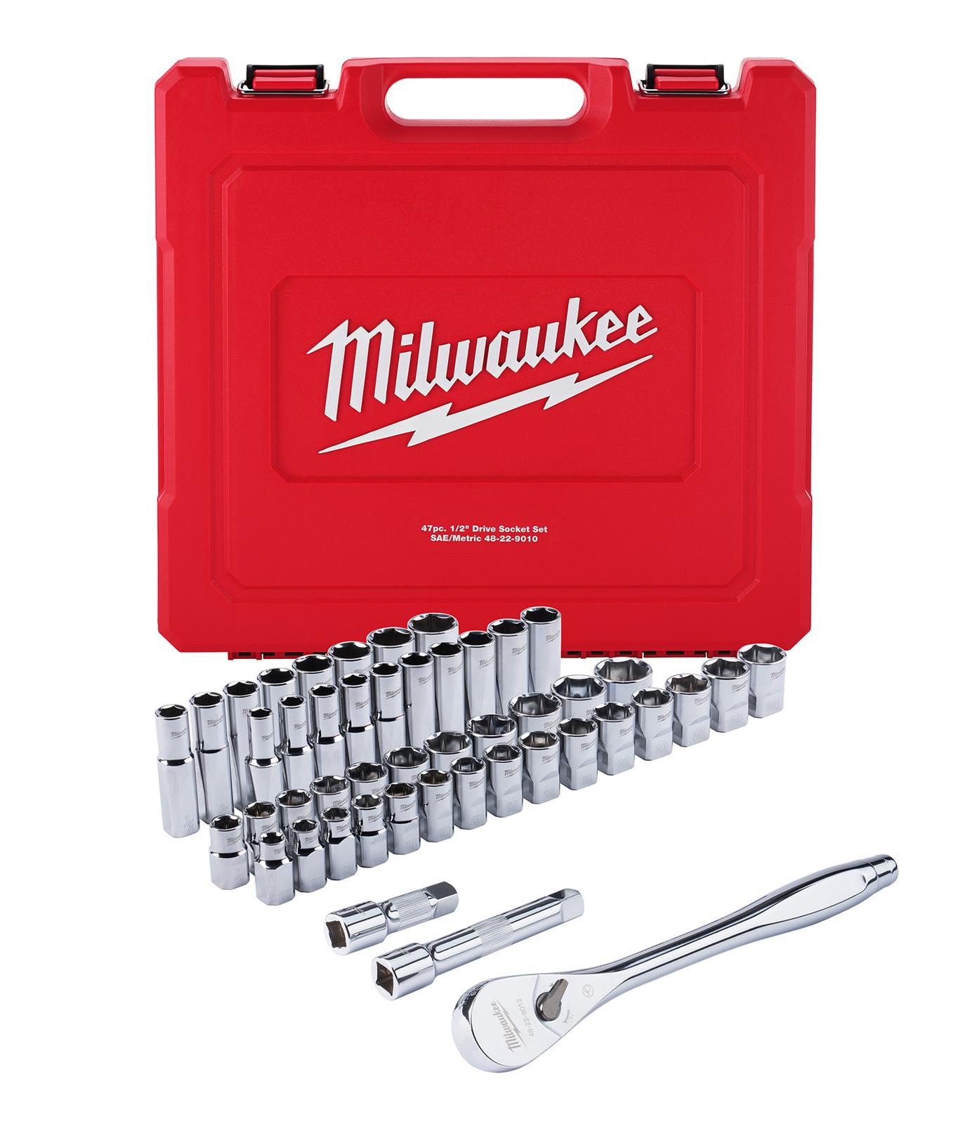 Milwaukee Tool 48-22-9010 Milwaukee 47-Piece Ratchet and Socket Sets