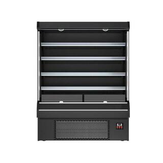 Cooler Depot 60 in. W 83 cu. Ft. commercial Air Curtain open case cooler Merchandiser refrigerator in Black DXXBLF1580