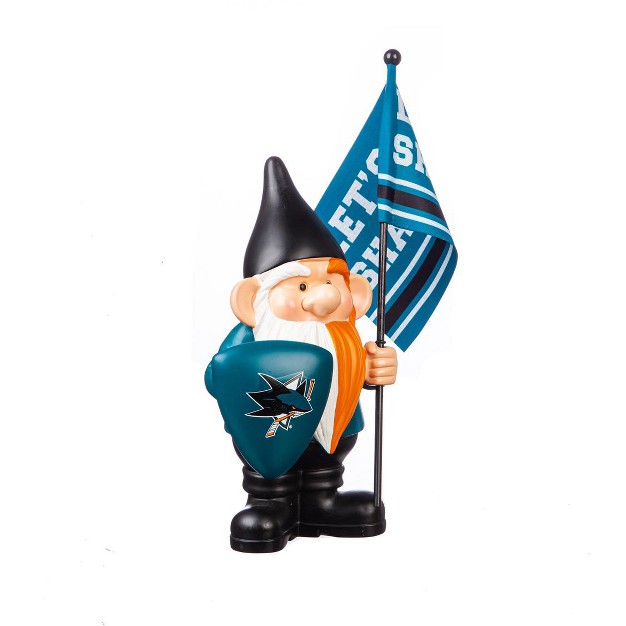 Evergreen San Jose Sharks Flag Holder Gnome