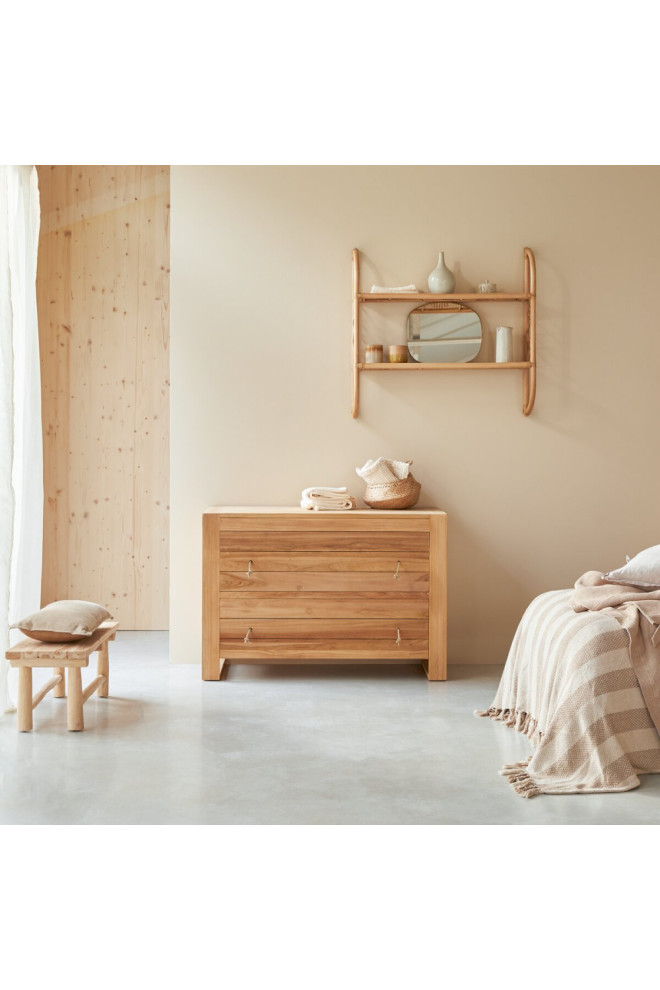 Solid Teak Chest of 2 Drawers  Tikamoon Minimalys   Transitional   Accent Chests And Cabinets   by Oroa   Distinctive Furniture  Houzz