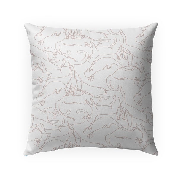 CATS WHITE Indoor-Outdoor Pillow By Hope Bainbridge