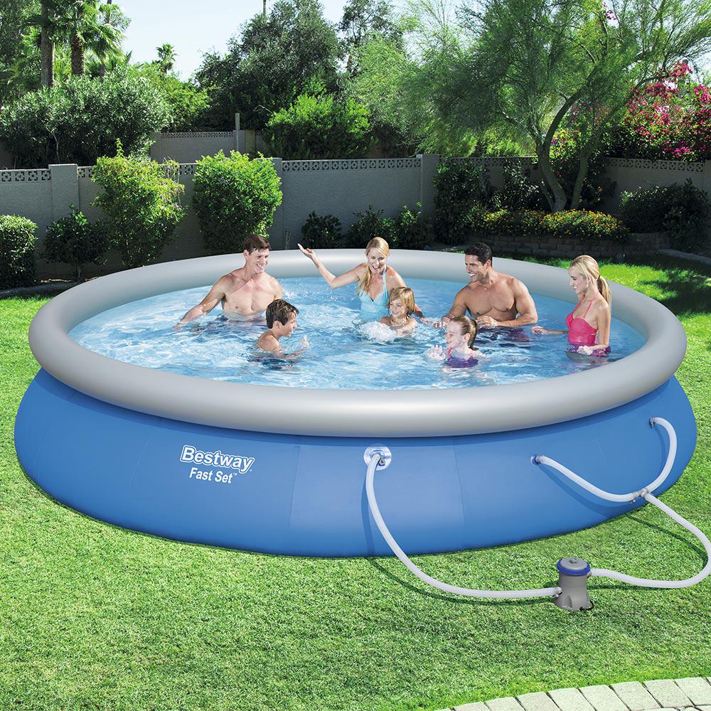 Bestway 8211 Fast Set 15 Feet x 33 Inches Pool Set  Crowdfused