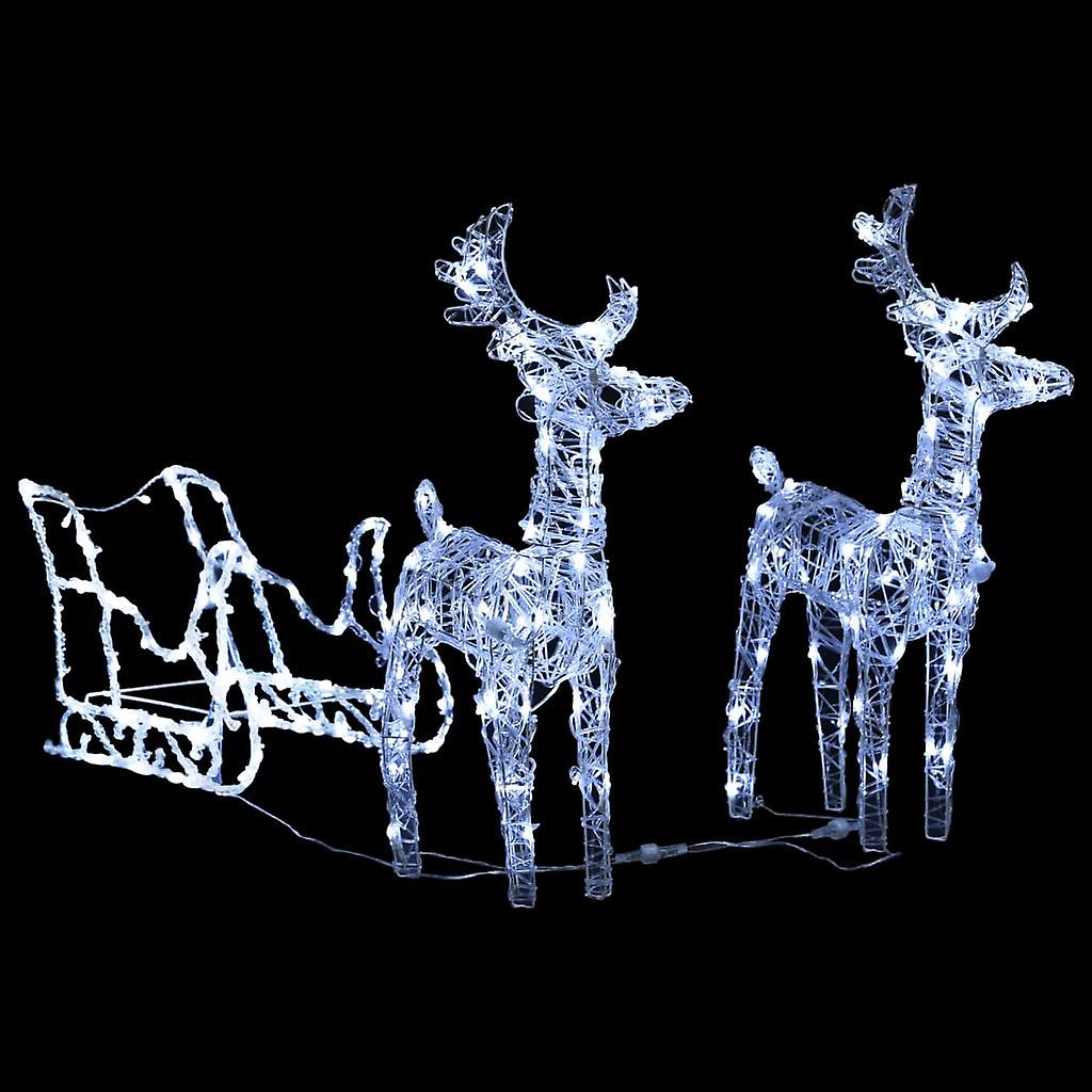 Vidaxl Reindeers and Sleigh Christmas Decoration 320 Leds Acrylic