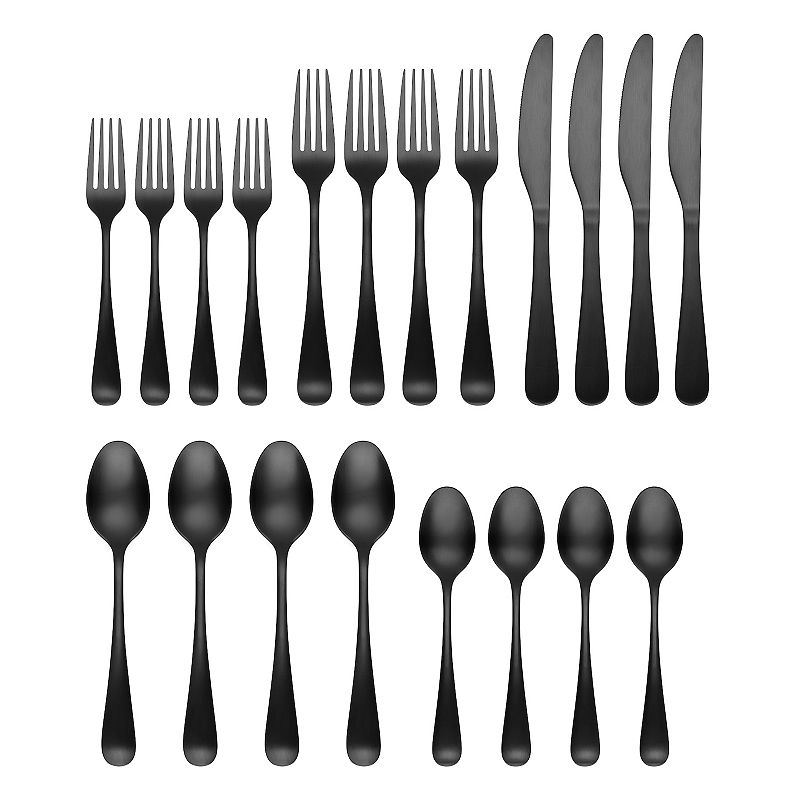 Cambridge Rhiannon Black Satin 20-pc. Flatware Set