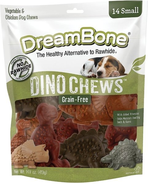 DreamBone DinoChews Dog Treats， 14 count