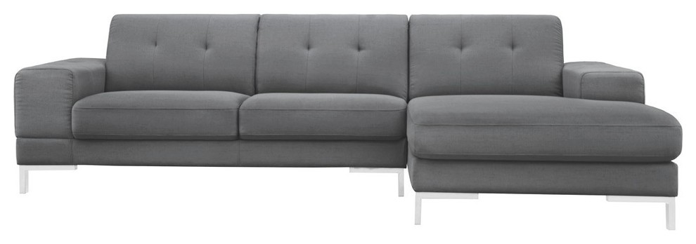 Divani Casa Forli Modern Gray Fabric Sectional Sofa   Contemporary   Sectional Sofas   by Vig Furniture Inc.  Houzz