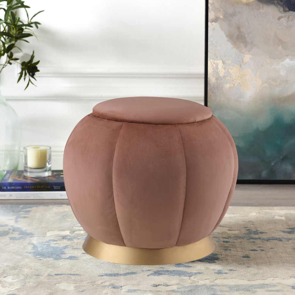 Nicole Miller Zidane Ottoman  Upholstered   Contemporary   Footstools And Ottomans   by Inspired Home  Houzz