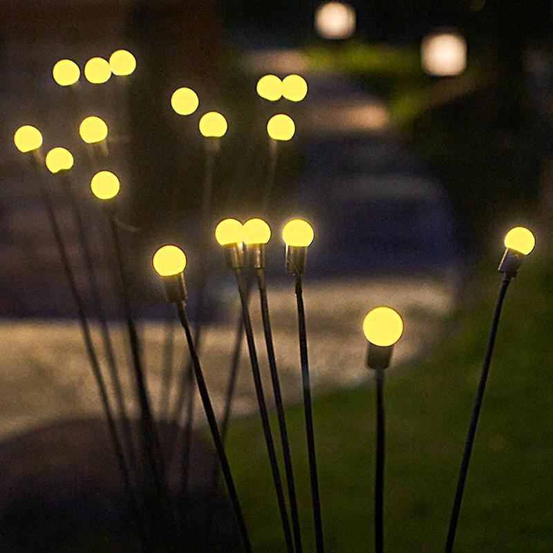 Solar Garden Lights， Outdoor Waterproof Led Firefly Garden Decoration， Lawn And Ground Plug Lights