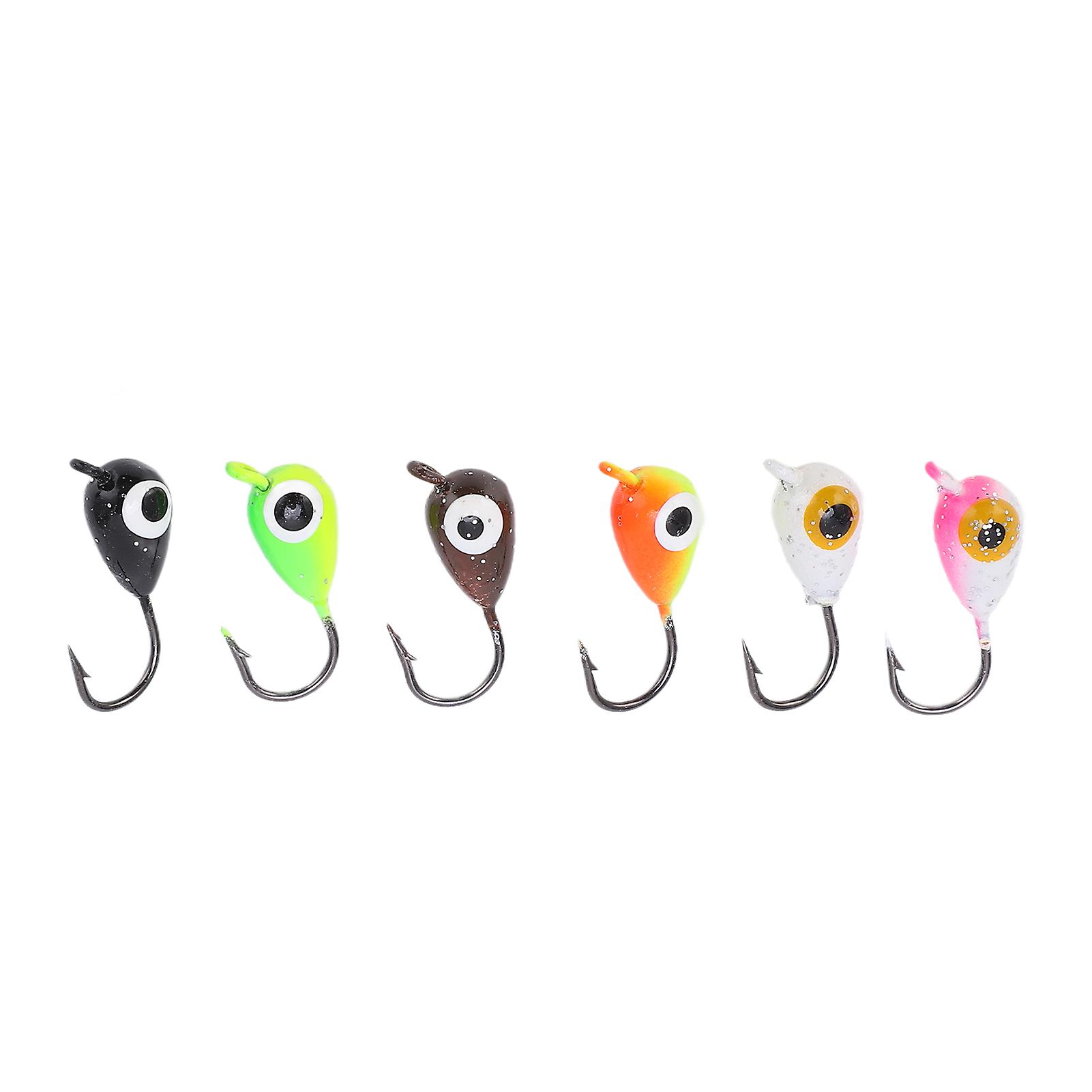 6pcs Ice Fishing Jigs Fishing Lures Mini Jig Head Baits Carbon Steel For Winter Outdoor003