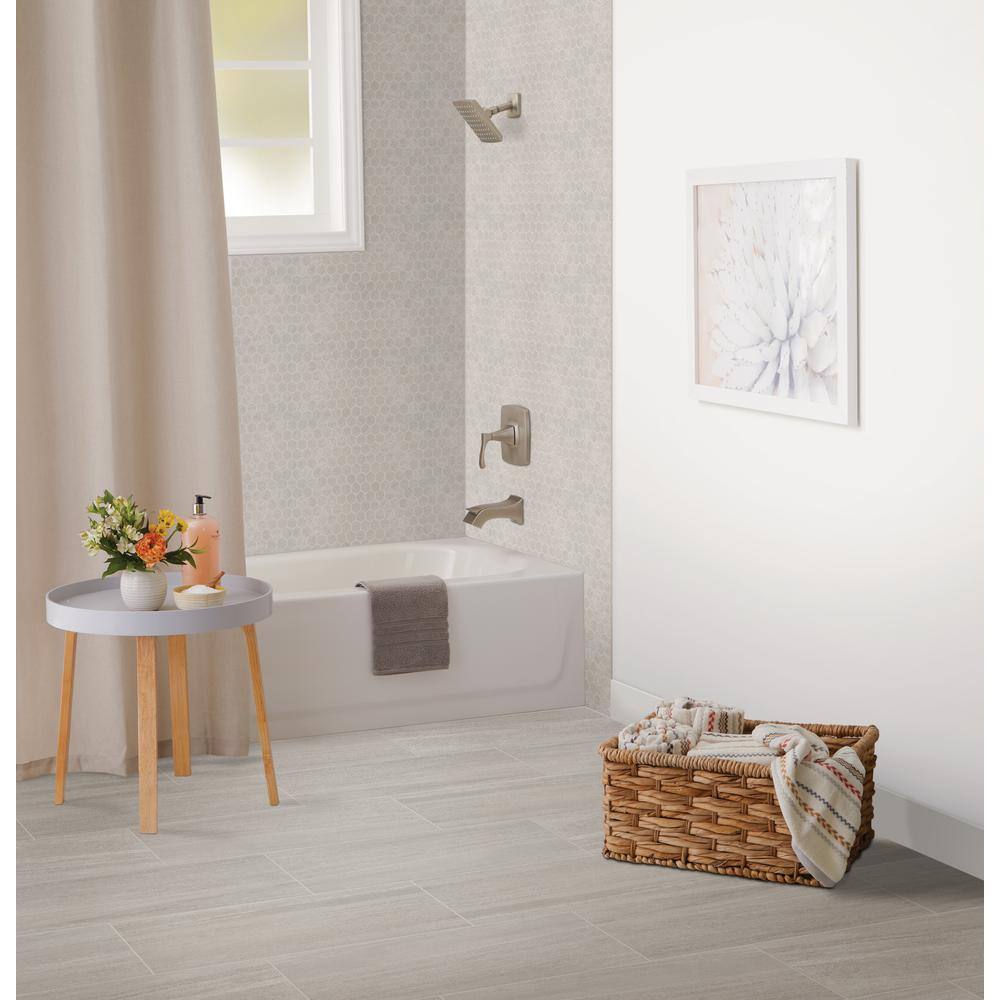 Daltile Nova Falls Gray 10 in. x 12 in. x 6.35 mm Ceramic Hexagon Mosaic Floor and Wall Tile (0.81 sq. ft.Each) NP1015HEXHD1P2