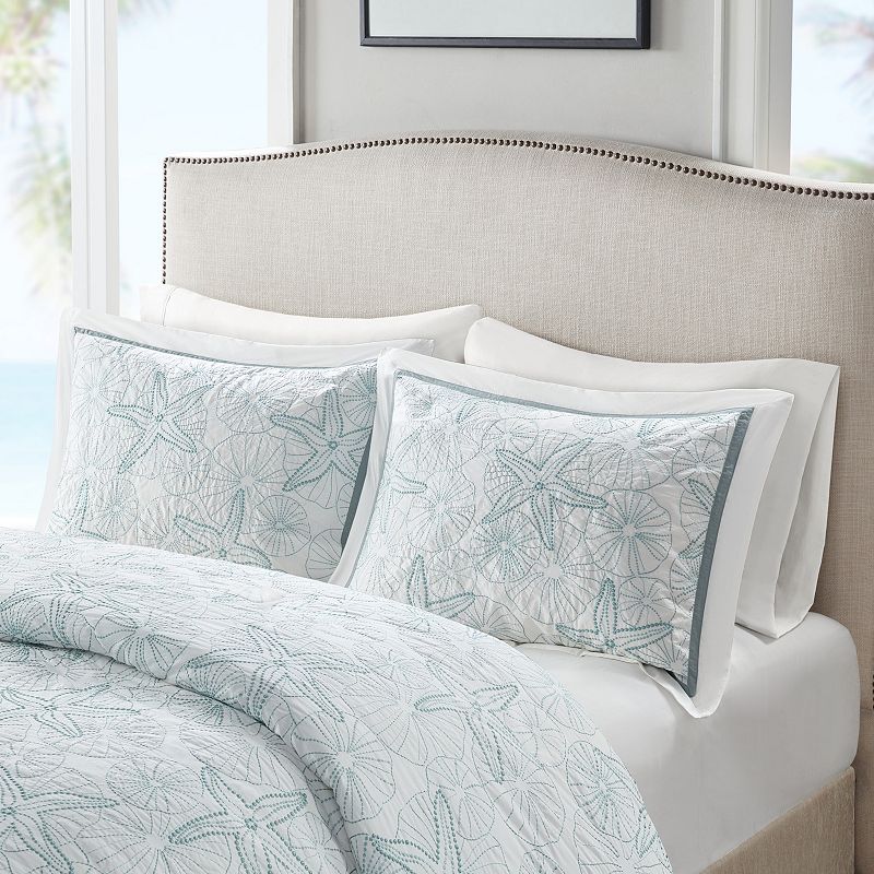 Harbor House Maya Bay 3-Piece Embroidered Coastal Duvet Cover Set with Shams