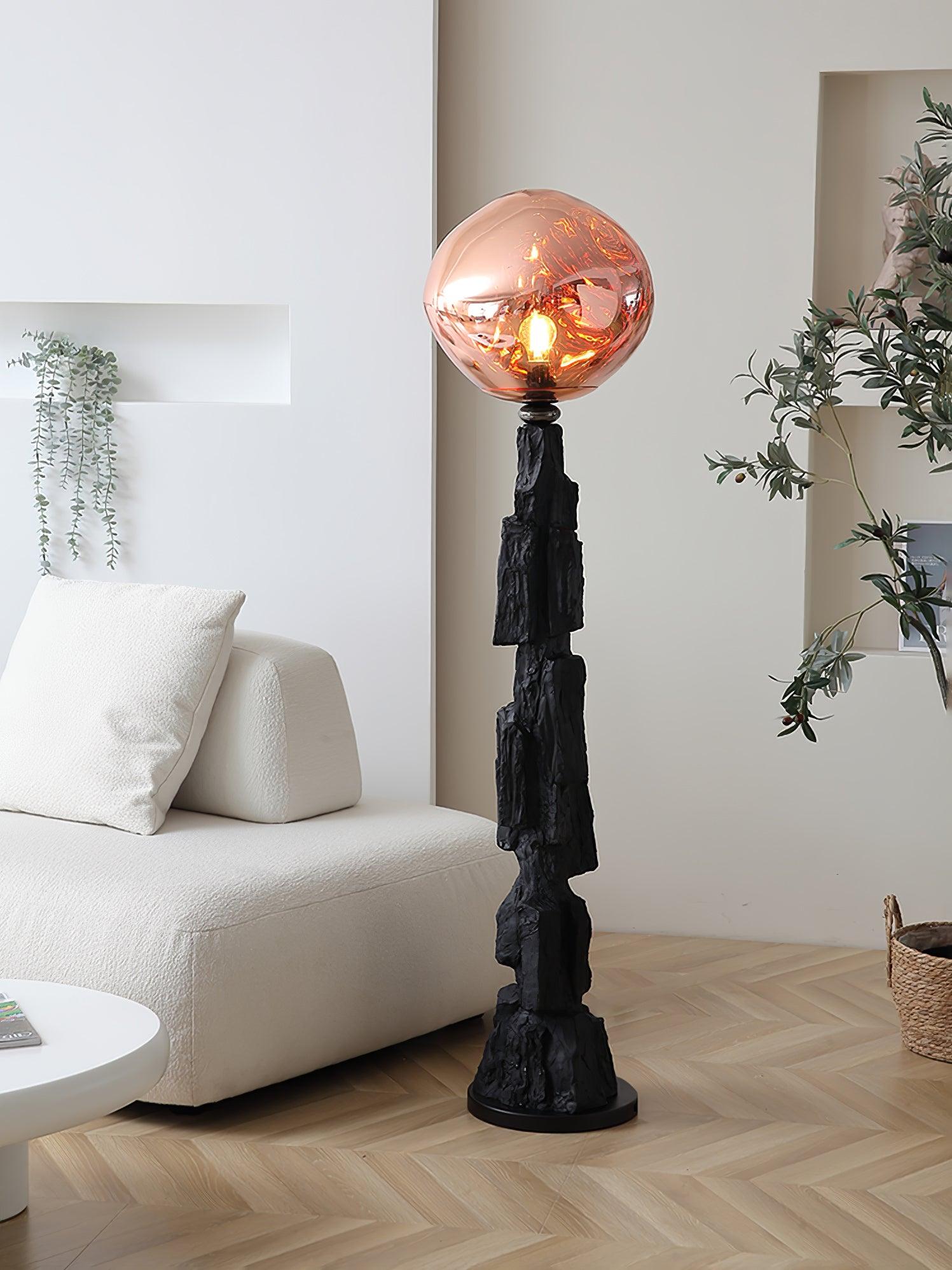 Charcoal Lava Floor Lamp