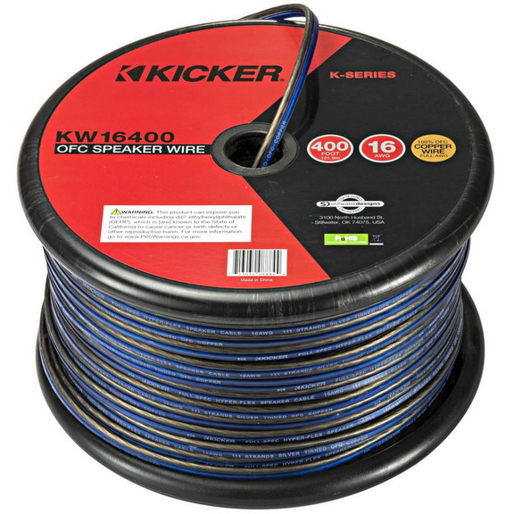 Kicker 16 AWG K Series Hyper Flex Speaker Wire Bla...