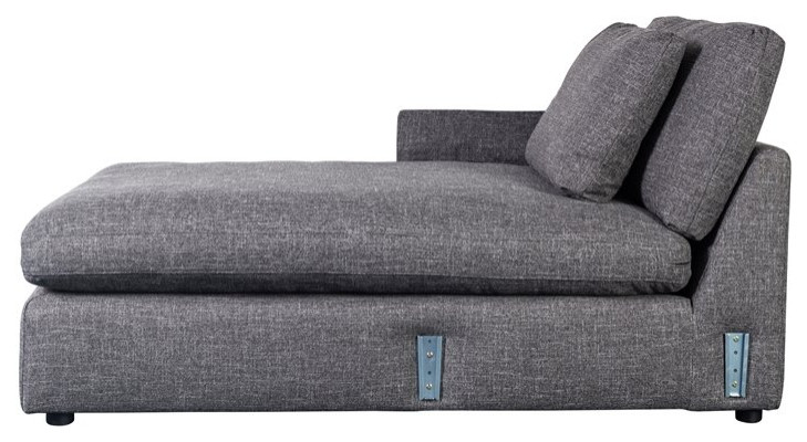 Hawthorne Collections Cullen 4 Piece Contemporary Modular Sectional   Gray   Transitional   Sectional Sofas   by Homesquare  Houzz