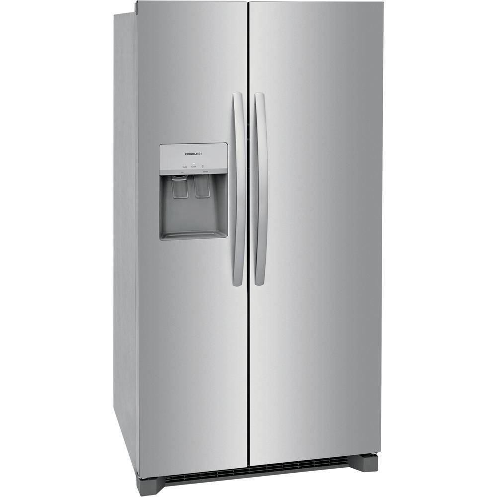 Frigidaire 36 in. 25.6 cu. ft. Side by Side Refrigerator in Stainless Steel Standard Depth FRSS2623AS