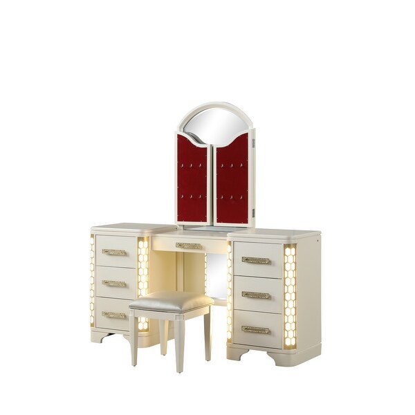 Jasmine Queen 4 Pc with LED in Beige - - 37986060