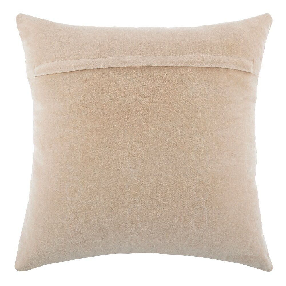 SAFAVIEH Adalie Beaded Chain Link Beige/ Gold 20 inch Decorative Pillow