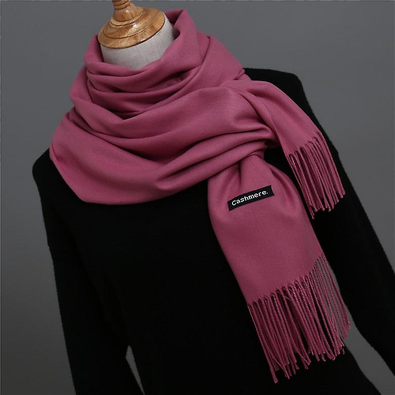 Women Shawls And Wraps， Fashion Solid Warmer Thick Cashmere Scarves