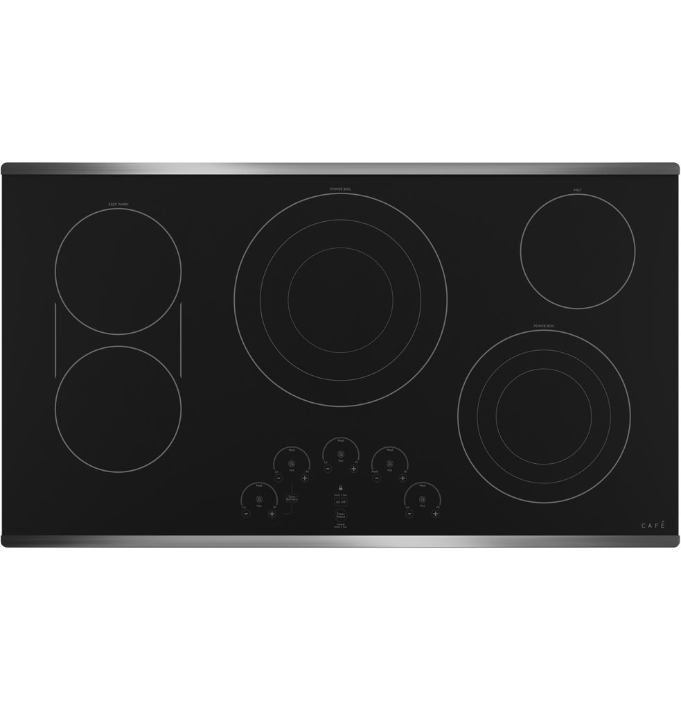 GE Cafe CEP90362NSS 36Inch Builtin Touch Control Electric Cooktop In