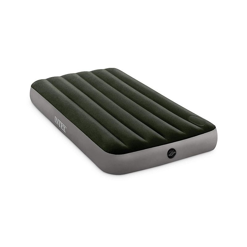 Intex 64763E Standard Dura Beam Downy Air Mattress Bed w/ Built In Pump， Queen