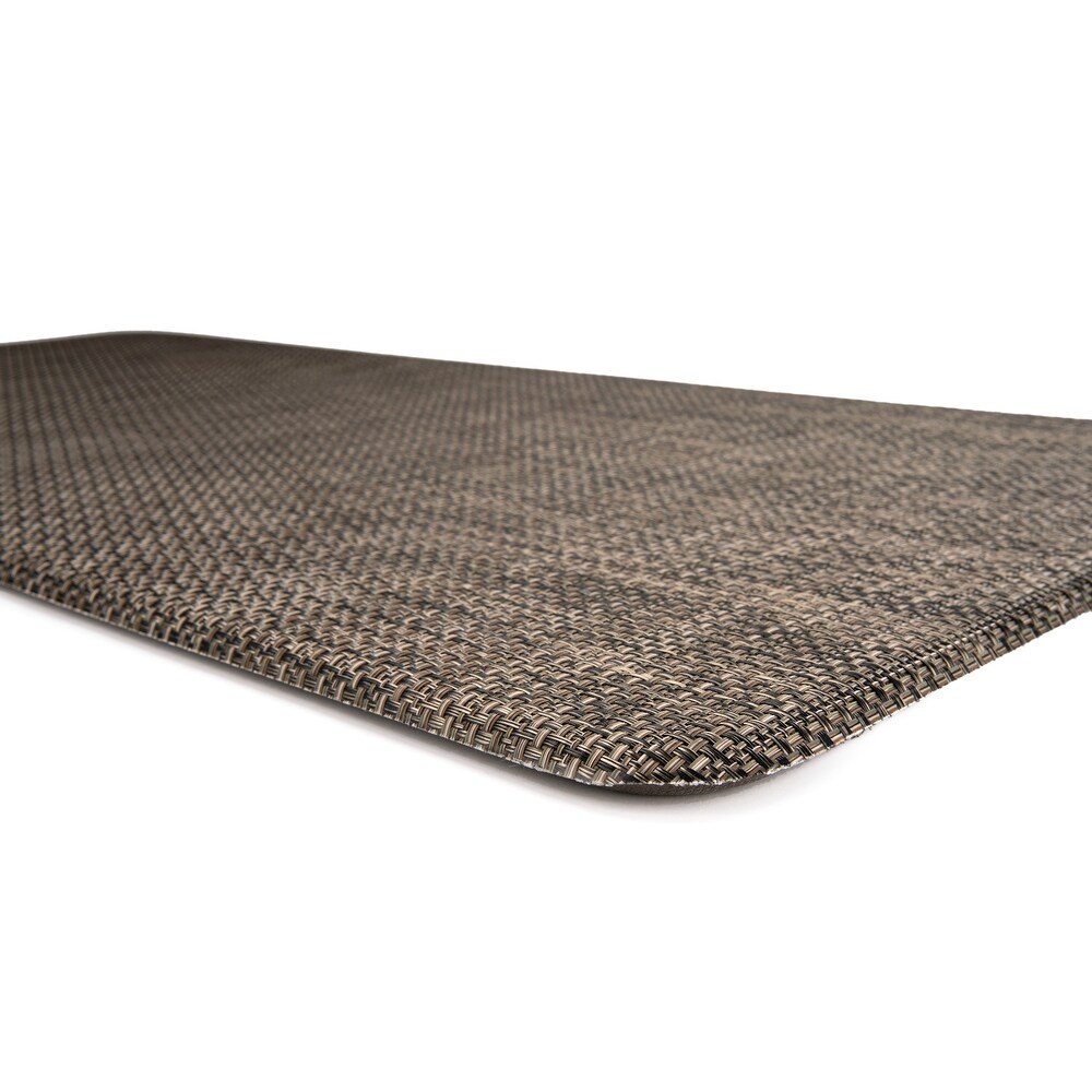 World Rug Gallery Textured Beige Anti fatigue Mat